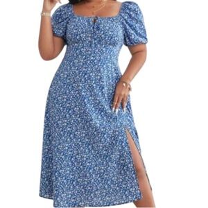 Plus size Ditsy Floral dress